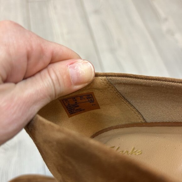 Clarks Vendra Bloom Brown Suede Wedge Heels Women's 10 Career Office Academia - Picture 6 of 8